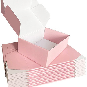 Wholesale Mailing,Shipping,Storing,Christmas Gifts Wrapping Small Corrugated Cardboard Gift Box Pink Shipping Boxes