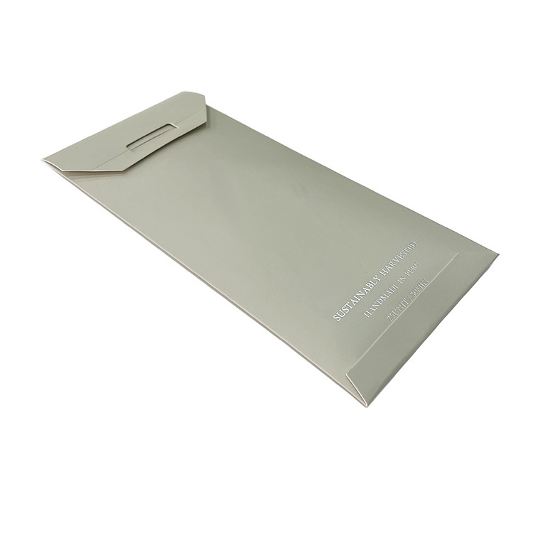 Custom printed cardboard brown kraft paper white card envelope for incense packaging