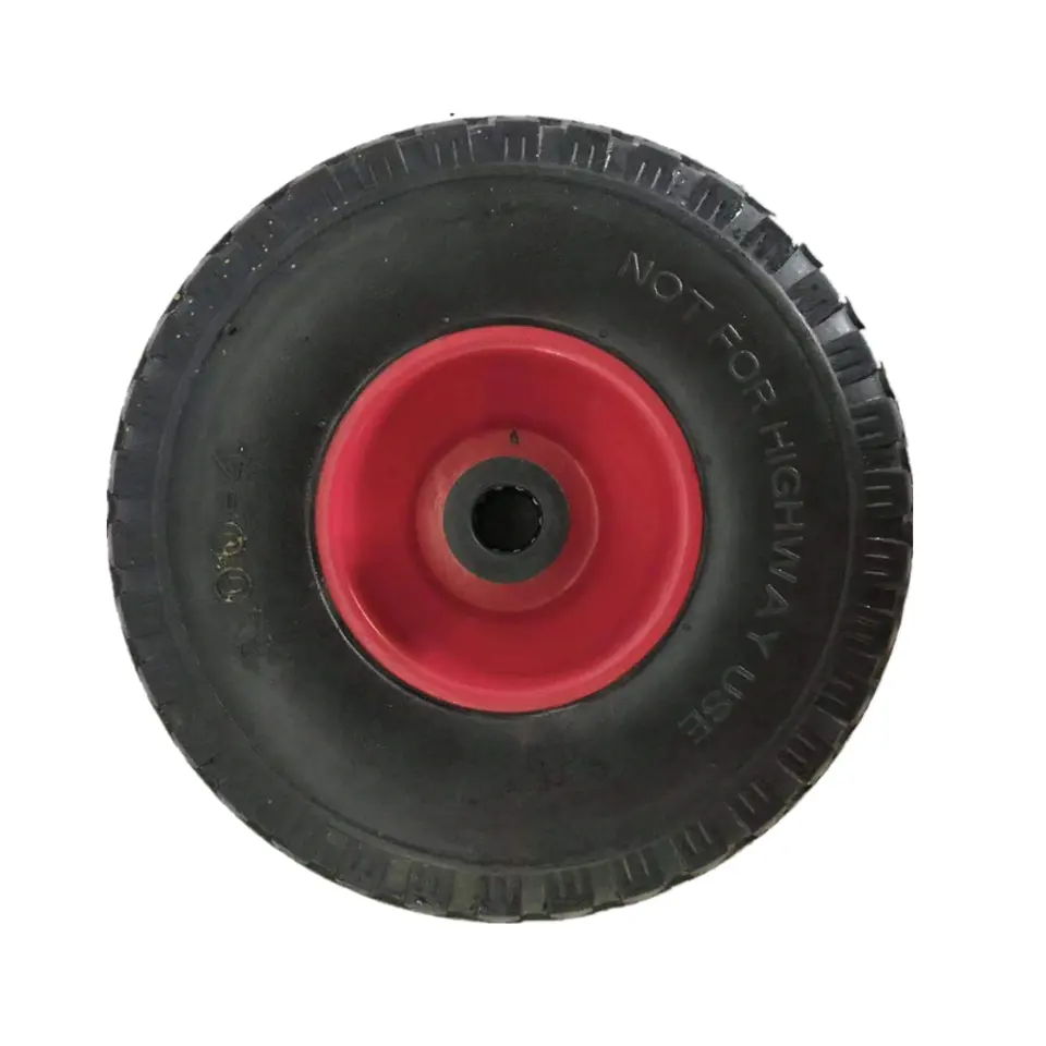 Wholesale Mesh Steel Cart Wheel Solid Trolley Wheel Foam Solid PU Tires Wheels for Wagon Wheelbarrow Trolley