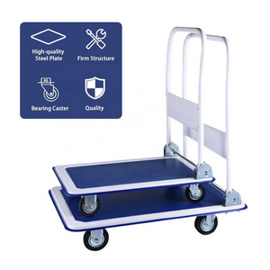 Wholesale Prices Trolly Cart Platform Trolley Hand Truck Dolly Heavy Duty Stainless Steel Folding Hand Truck Trolley