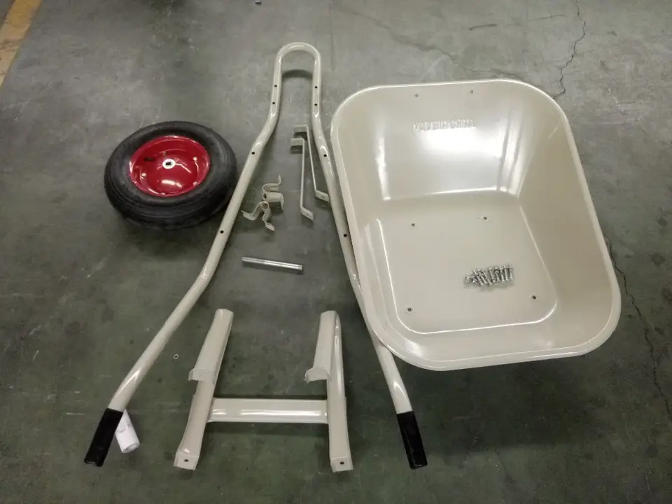 Wheelbarrow Construction Heavy Duty Metal Tray Wheelbarrow