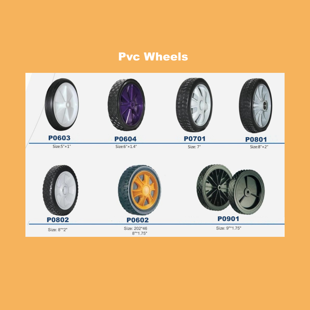 Lightweight Strong PVC Trolley Wheels, Baby Stroller Wheels Parts