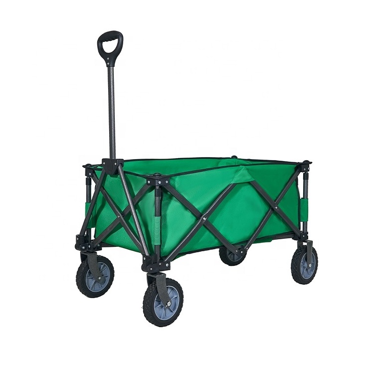 Patio Watcher Folding Garden Cart 600D PE Fabric Utility Beach Trolley Collapsible Picnic Camping Wagon