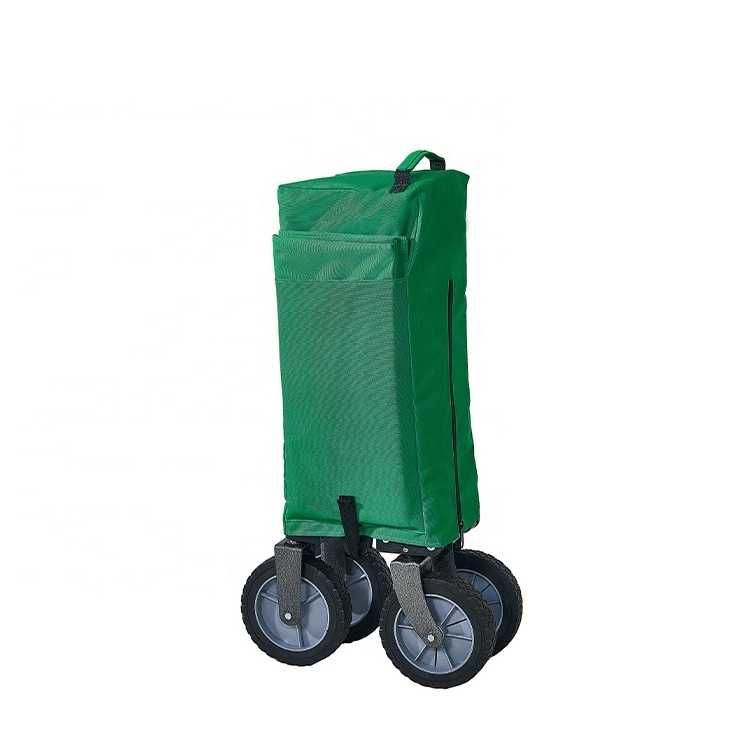 Patio Watcher Folding Garden Cart 600D PE Fabric Utility Beach Trolley Collapsible Picnic Camping Wagon