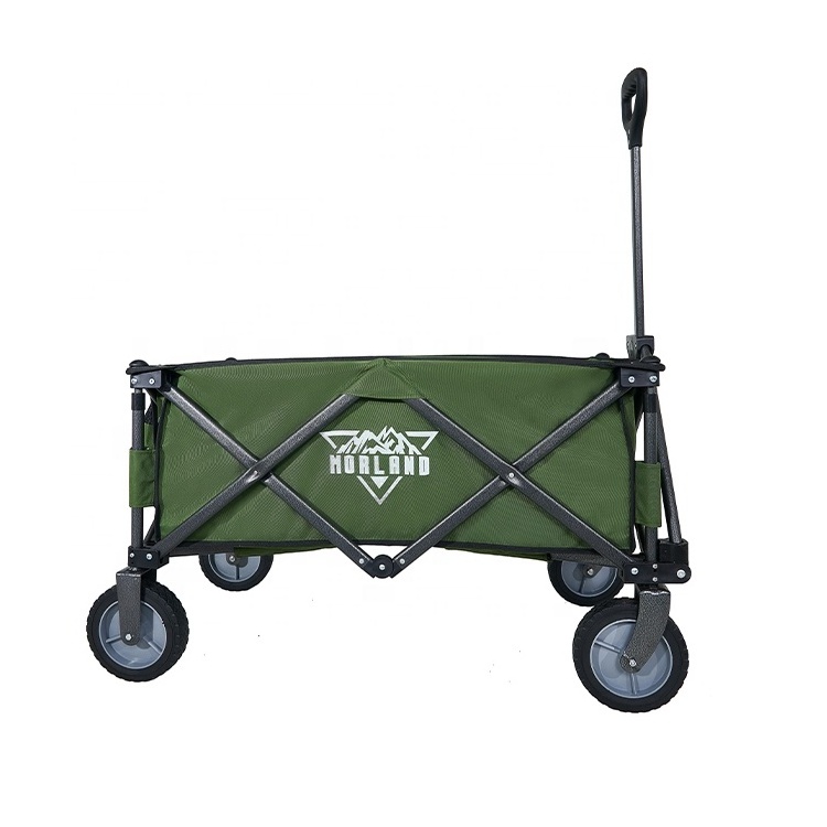 Patio Watcher Folding Garden Cart 600D PE Fabric Utility Beach Trolley Collapsible Picnic Camping Wagon