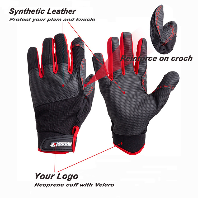 Multicolor Outdoor Garden Heavy Duty Flexible Wear-Resistant And Durable Microfibre Mechanical Mechanic Tactical Gloves