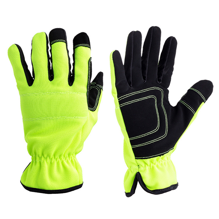 Construction Impact Protection General Purpose Mechanic Light work anti vibration padded palm Work Workout Gloves digging raking