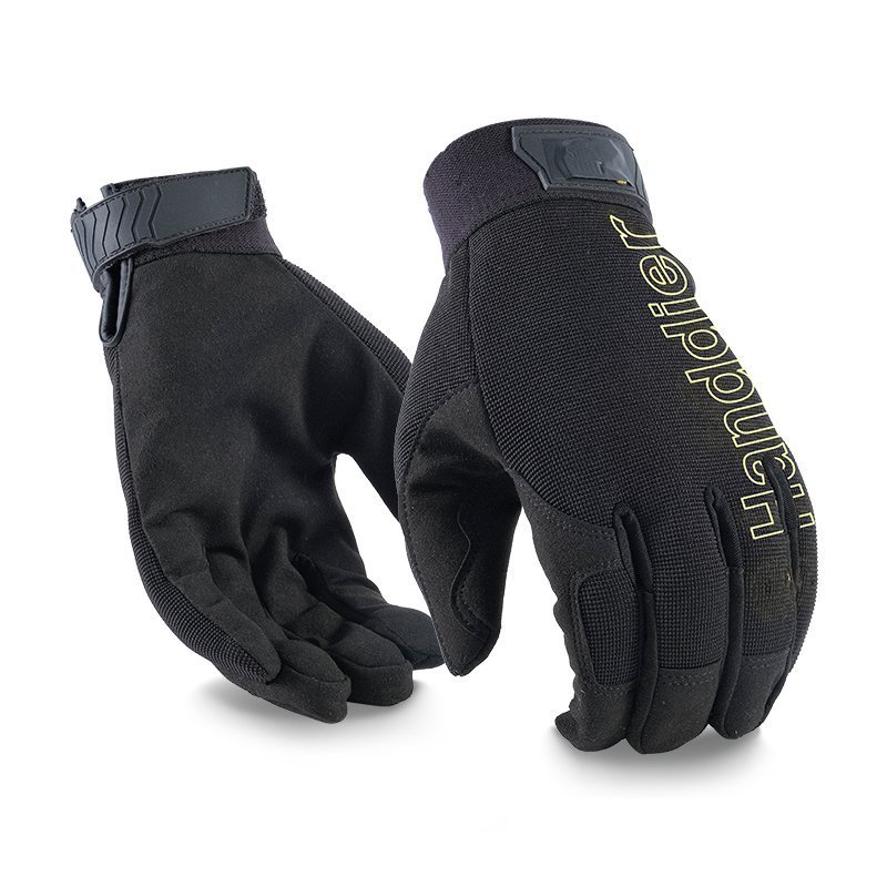 Non Slip Mechanic Working Safety Gloves Safety Premium Durable Synthetic Leather BLACK Anti-slip Finger Gloves 0.07-0.08kgs SDMG