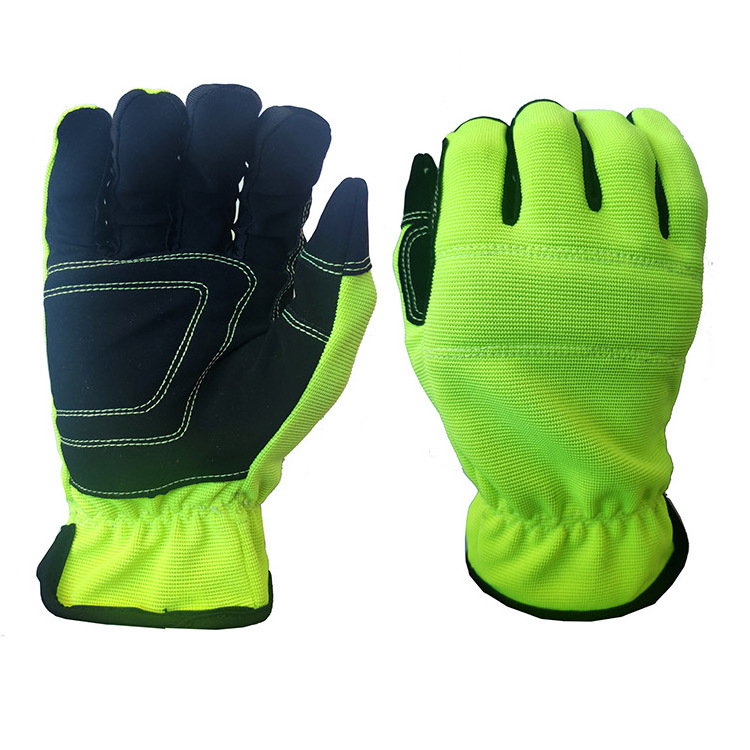 Construction Impact Protection General Purpose Mechanic Light work anti vibration padded palm Work Workout Gloves digging raking