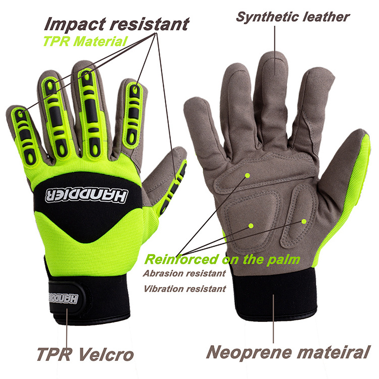 Support Customization High Dexterity Heavy Duty Touch Screen Utility Mechanic Work Gloves Anti-slip Finger Gloves 0.11-0.12kgs