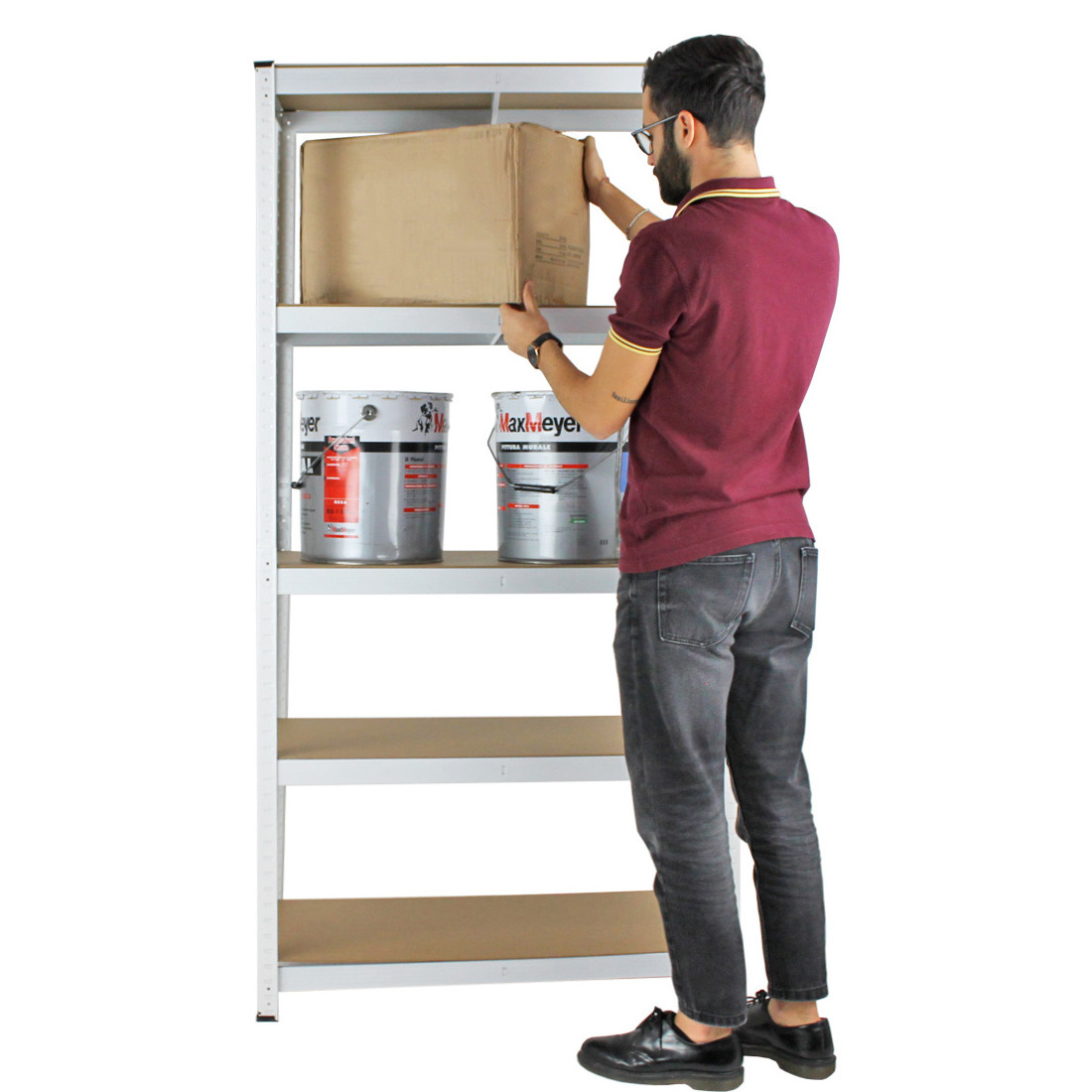 Industrial Steel Shelving Unit 5 Tier 1800x900x400mm Garage 875killogramm Heavy Duty Metal Racking Storage Shelves