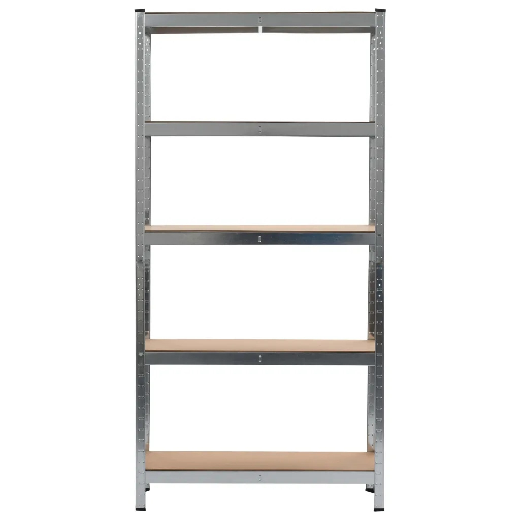 180cm x 90cm x 40cm 5 Tier Heavy Duty Metal Shed Garage Shelving Units Storage Shelves Racking, 175KG Per Shelf, Galvanized