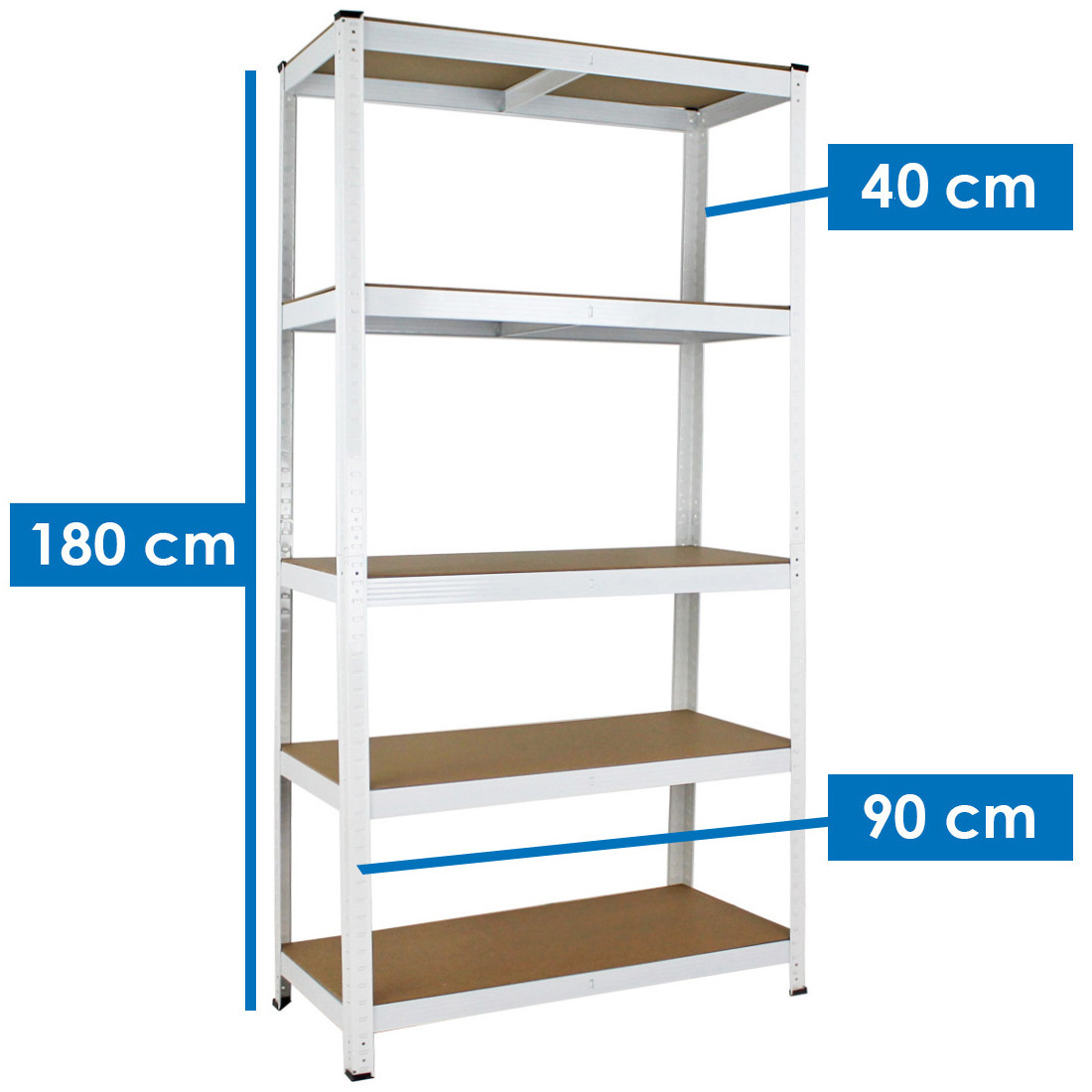 Industrial Steel Shelving Unit 5 Tier 1800x900x400mm Garage 875killogramm Heavy Duty Metal Racking Storage Shelves