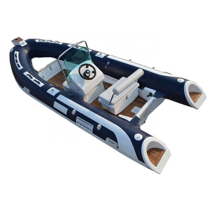 CE China Hypalon Seat Rib470 Boat Fiberglass Fishing Boat For Sale