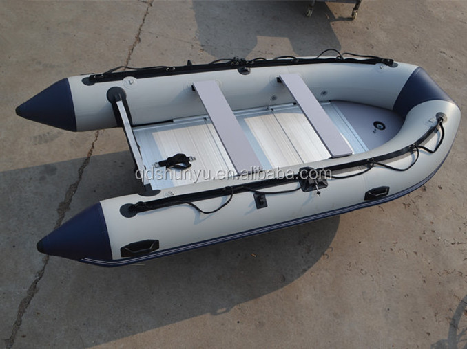 CE approved Inflatable Boat 320 with electric motor with aluminium floor