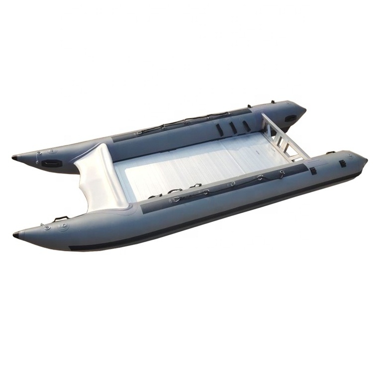 CE Certified Wholesale Aluminum Boat Fiberglass Bow Catamaran Hull with Steel and PVC Material for Outdoor Use