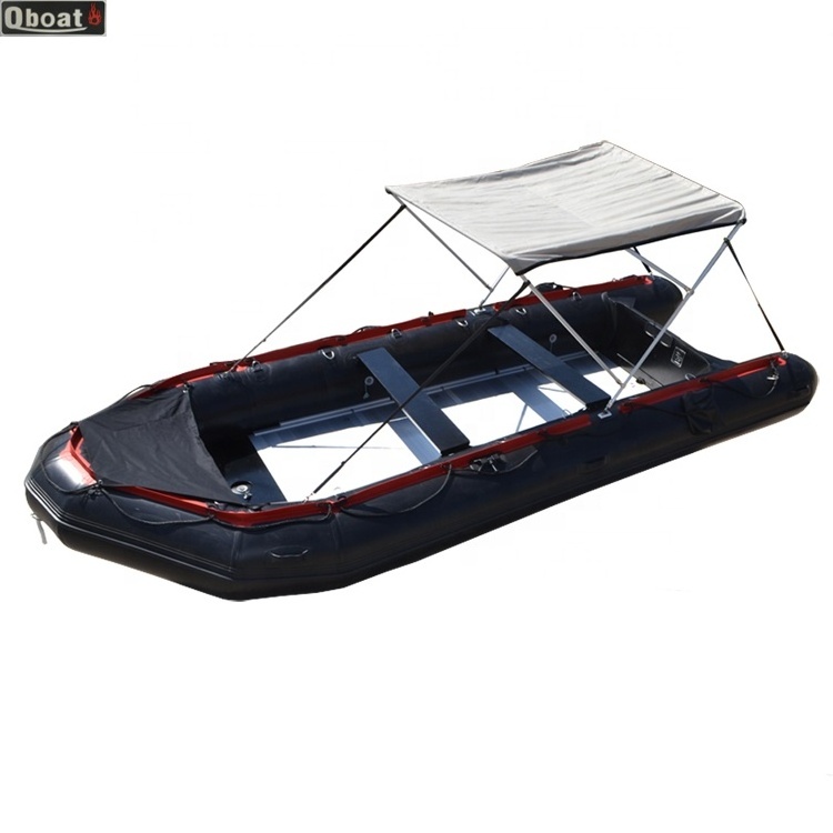 15FT 10 Passengers Aluminum Hull Inflatable Fishing Boat