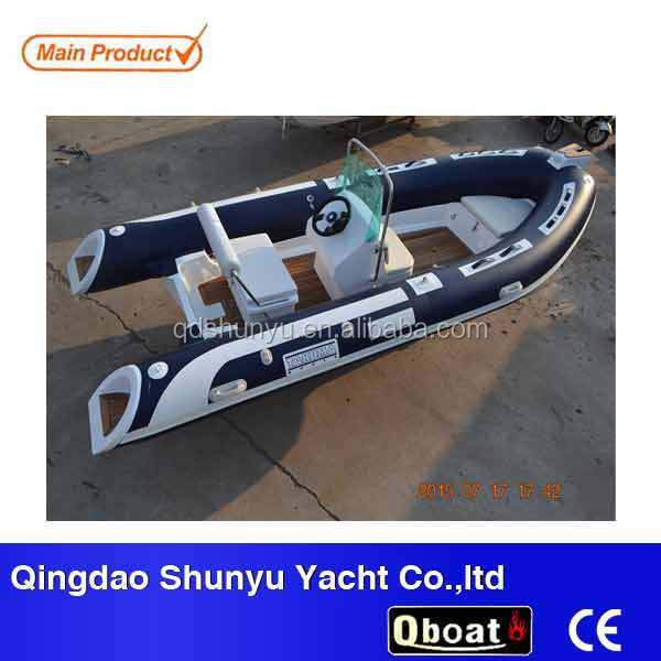 CE China Hypalon Seat Rib470 Boat Fiberglass Fishing Boat For Sale