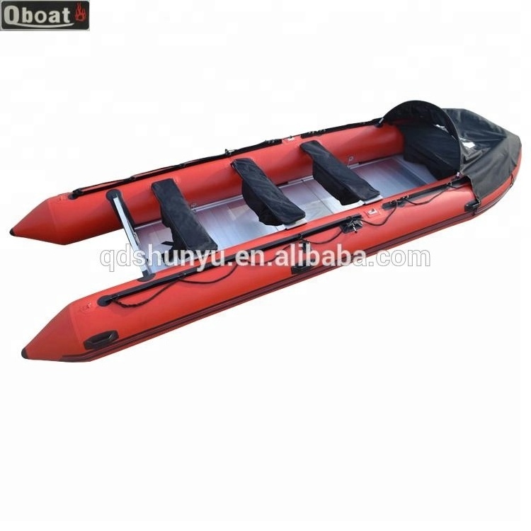 15FT 10 Passengers Aluminum Hull Inflatable Fishing Boat