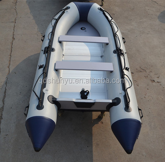 CE approved Inflatable Boat 320 with electric motor with aluminium floor