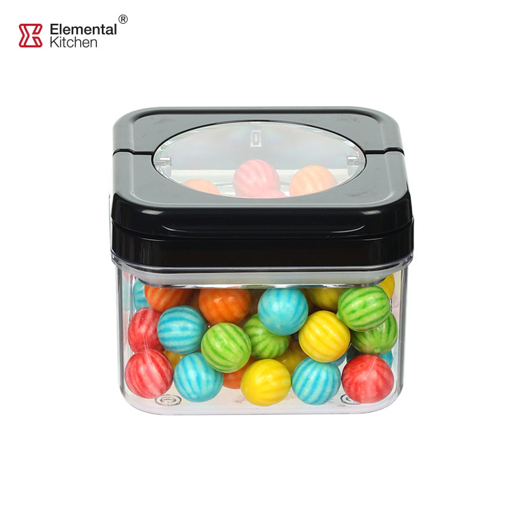 empty airtight despenser storage jar kitchen household sealed can with swing top clip lid sets