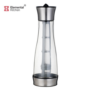 1000ml clear glass water infusion pitcher cold brew coffee maker with infuser