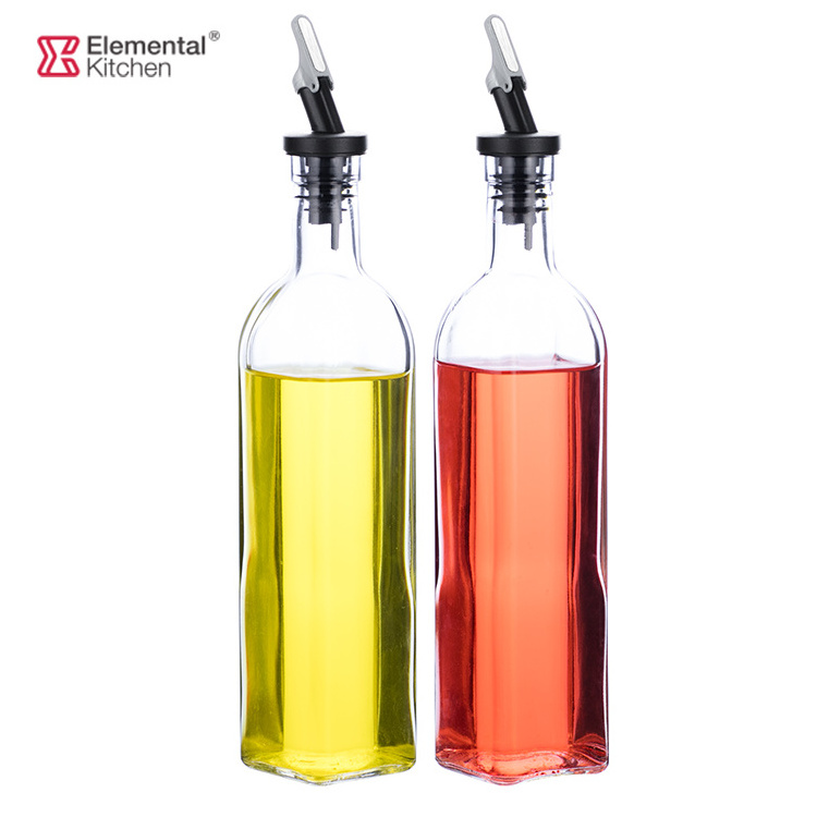 large glass bottle container for olive oil dispenser 500ml