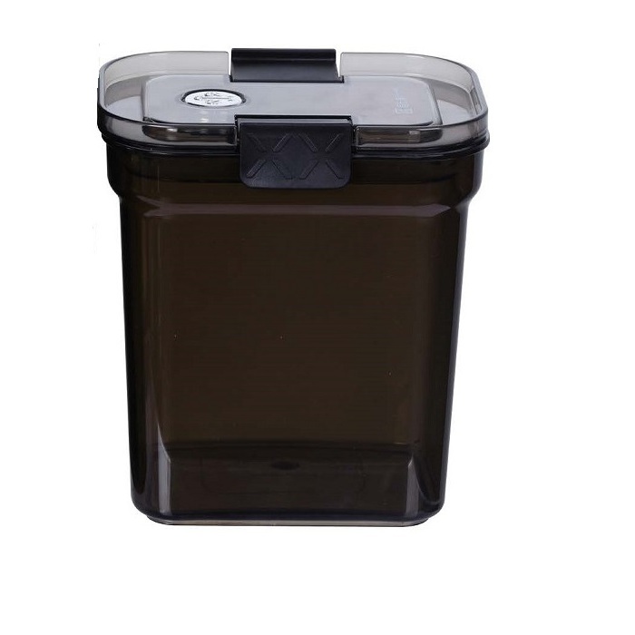 2020 New Design Plastic Food Storage Container Coffee Bean Keeper with Air Release Valve in 1000ml