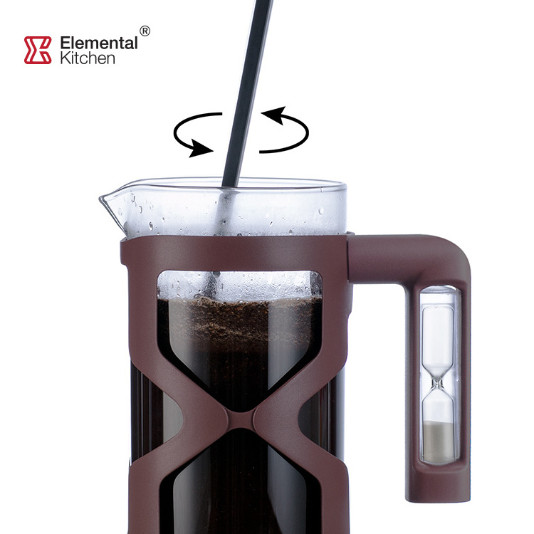 Wholesale price custom high-grade borosilicate glass tea french press coffee maker