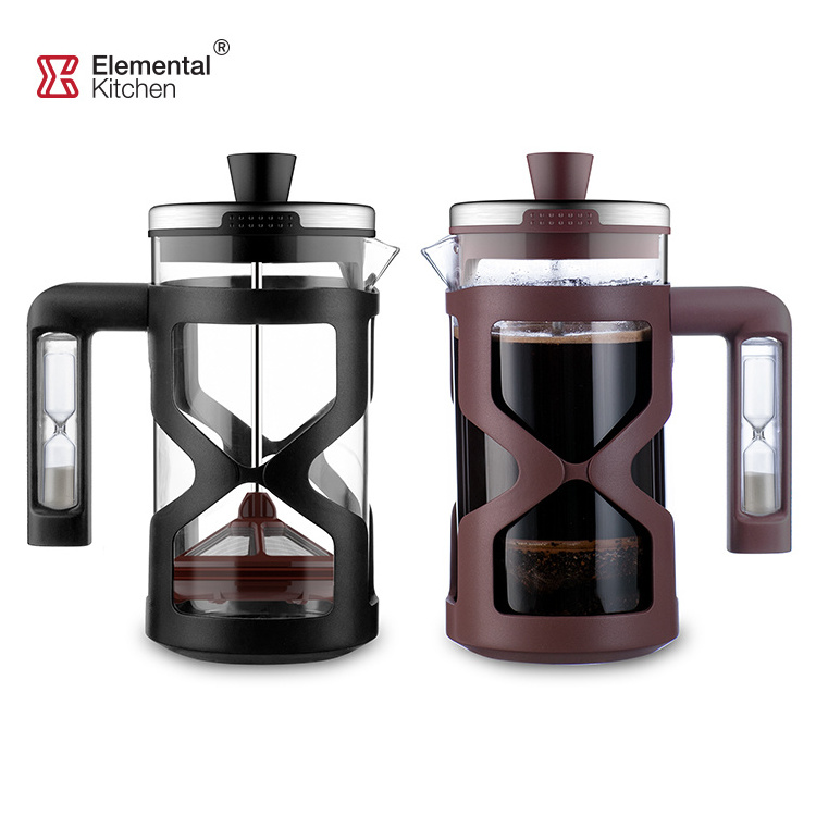 Wholesale price custom high-grade borosilicate glass tea french press coffee maker