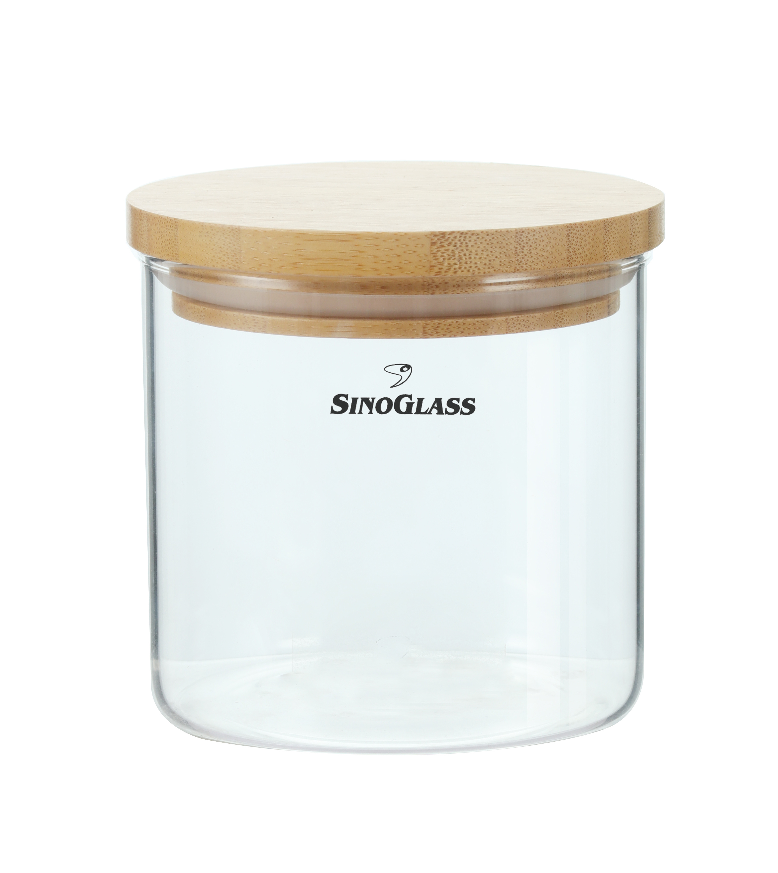 Glass jars 450ml 700ml 1000ml 1650ml  glass jar pet food storage bamboo lid for home kitchen 4 Pcs Storage Jar Set