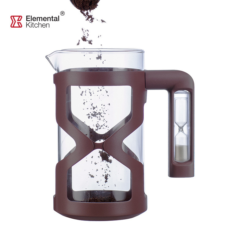 Wholesale price custom high-grade borosilicate glass tea french press coffee maker