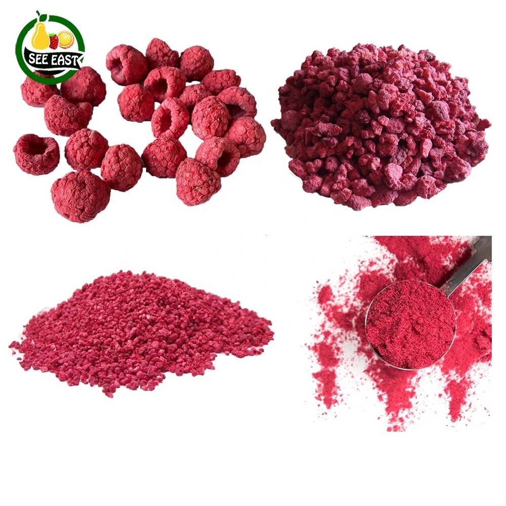 China Dry Fruit Freeze Dried Raspberry Emergency Fruit Exotic Powder Frozen Berries Grade A Dhydrated Raspberries