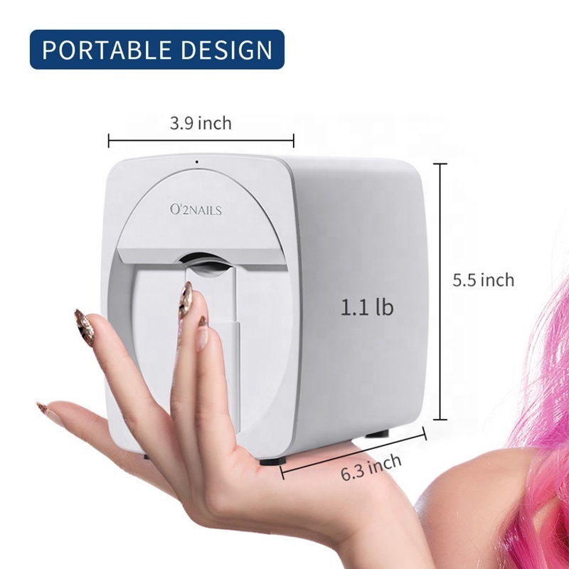 2023 Best selling CE Portable mobile nail printer digital nail art printer machine print images on finger nails 1 year warranty