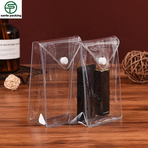 Korea small lipstick makeup brush storage pouch 3pcs clear transparent pvc cosmetic bag