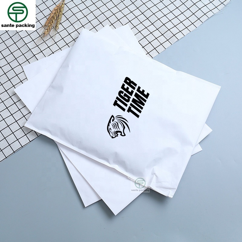 Customized heat sealable satchet 3 side sealing flat paper sweatshirt packing bag kraft paper pouch for hoodies