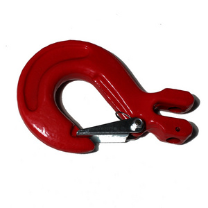 Factory price lock heavy U ring hook, high quality high strength with latch crane hook lifting hook