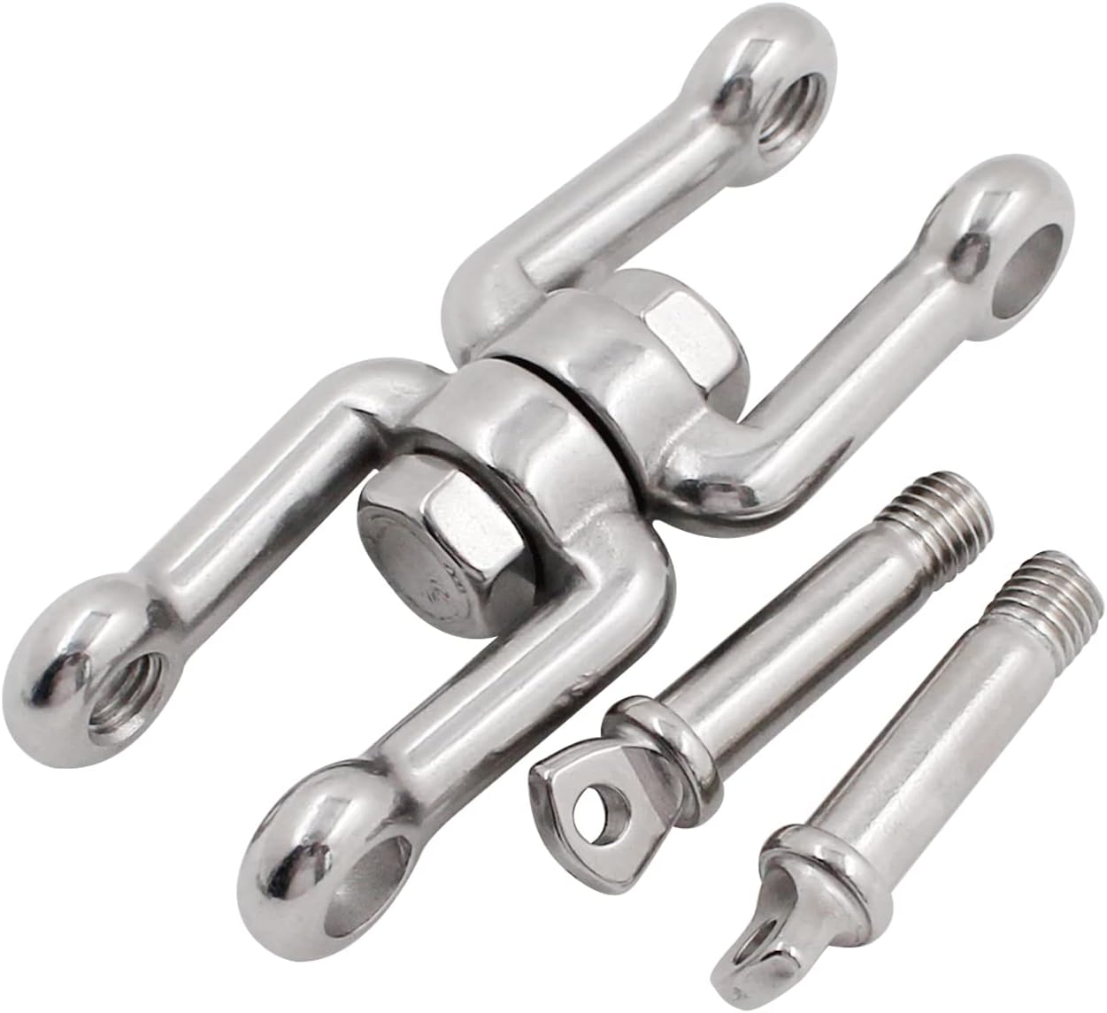 316 Stainless Steel Swivel Ring Snap Rolling Shackle Anchor Chain Connectors