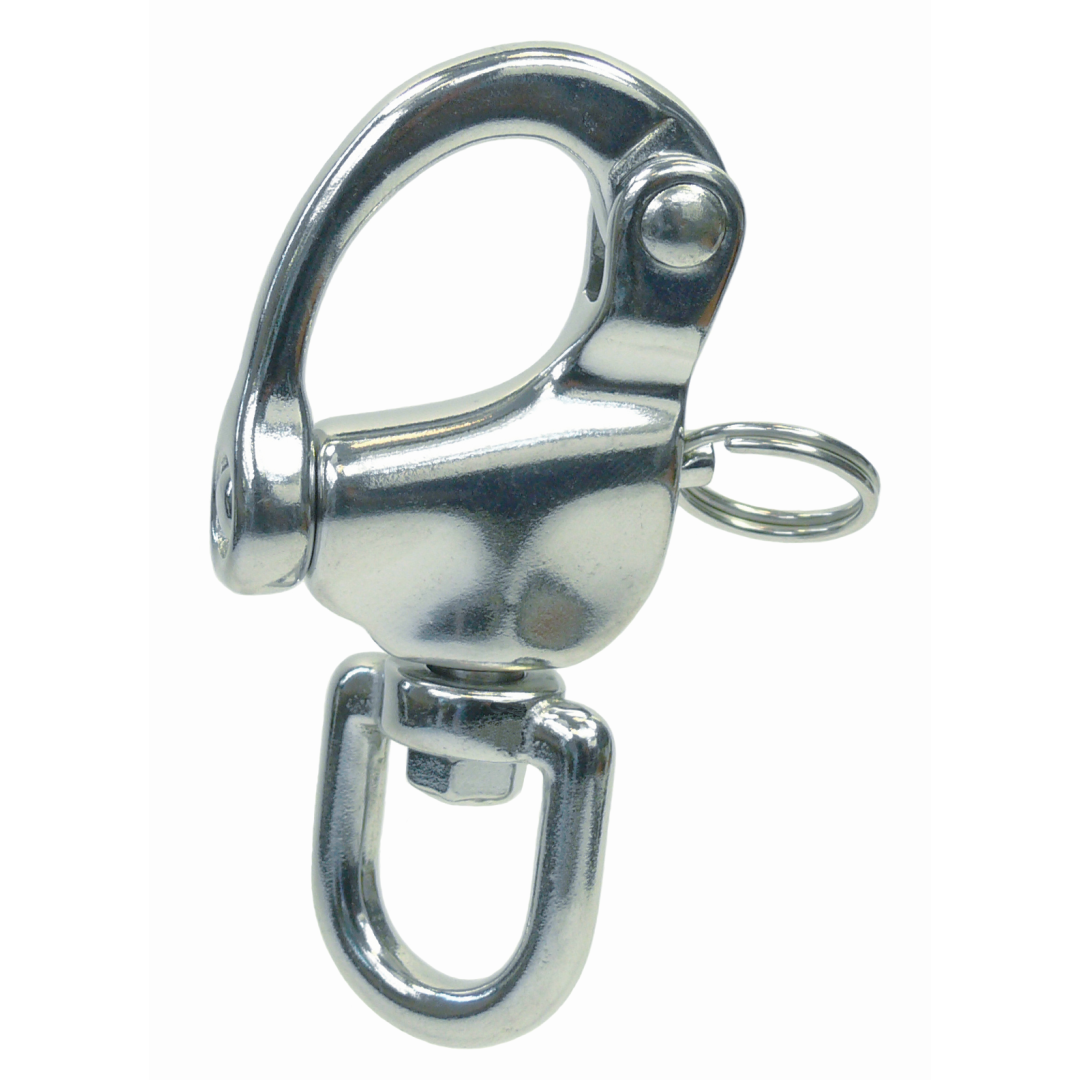 Jaw Swivel Eye Snap Shackle Quick Release Bail Rigging Sailing Boat Marine Stainless Steel Clip