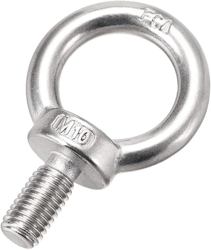 Lifting Eye Bolt M10 x 18mm Male Thread 304 Stainless Steel for Hanging