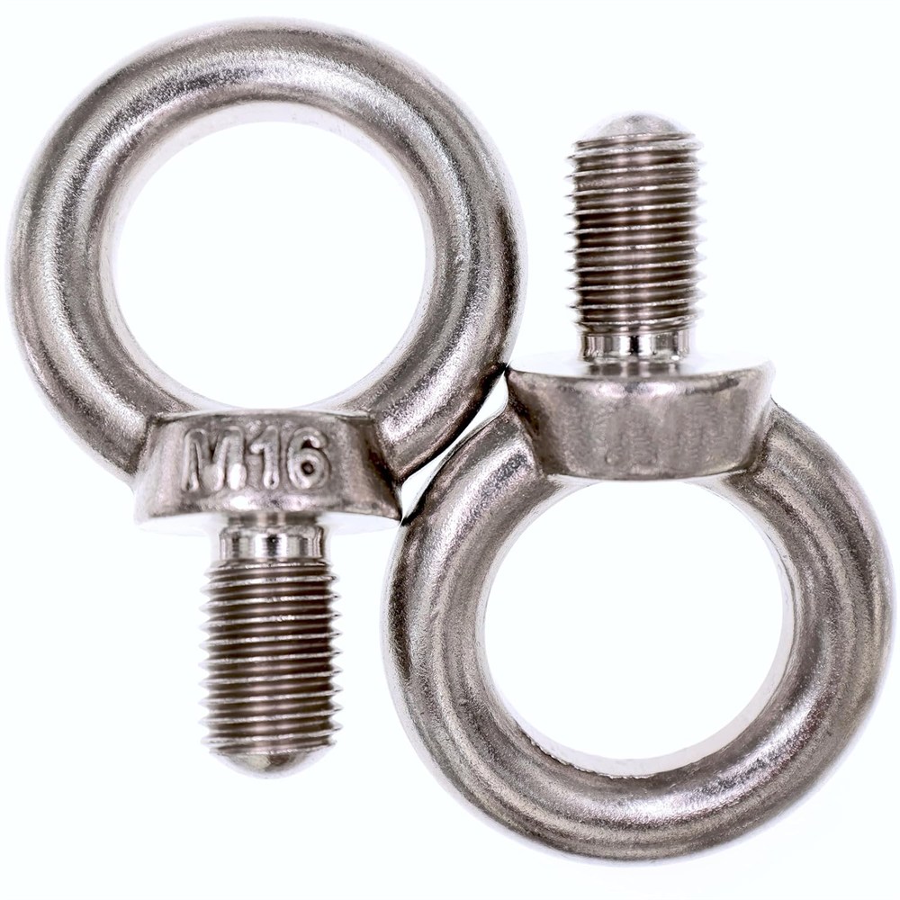 3/8 304 Stainless Steel Male Thread Machinery Shoulder Lifting Ring Eye Bolt Heavy Duty