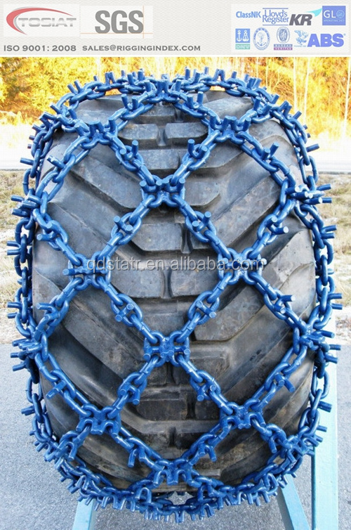 welded double studded tyre skidder chain