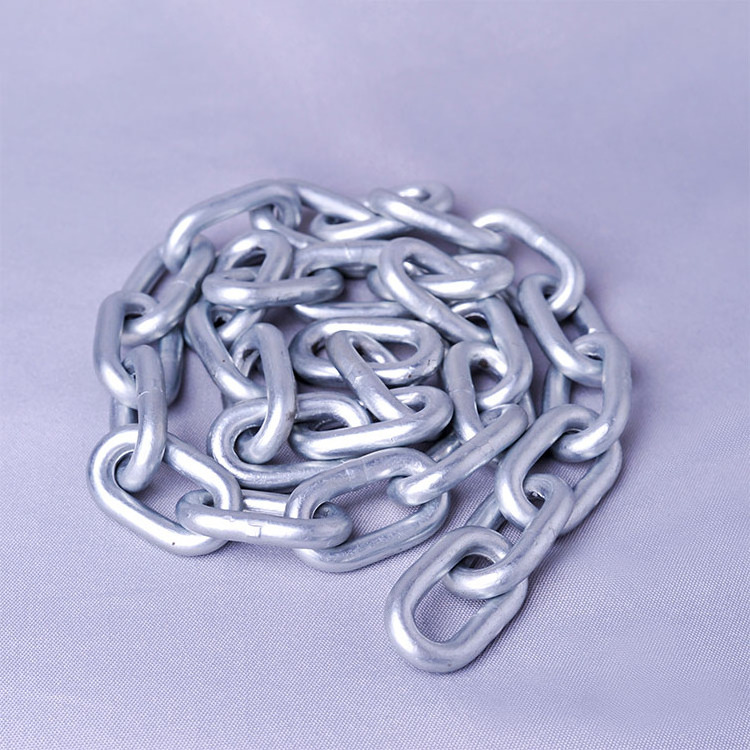 Alloy Steel  Passing Link Chain Electro Galvanized Welded Chain