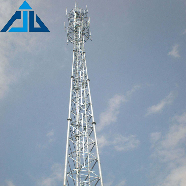 Single pipe telecommunication high quality steel monopole antenna tower