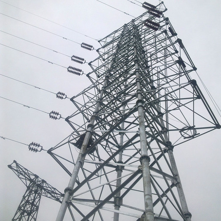 Electric power lattice tower transmission line electrical tube telescopic steel pole