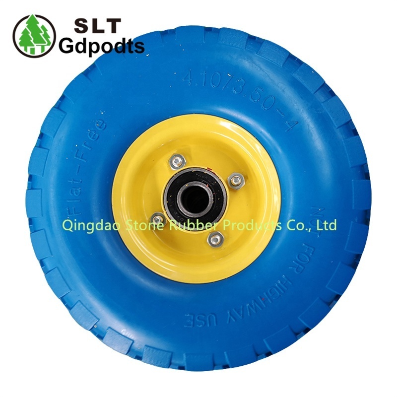 10 inch solid polyurethane filled wheel wheelbarrow wheel 260x85 tire