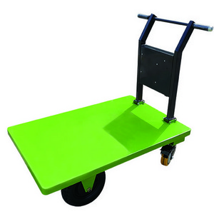 Heavy duty 300kg 4 wheels electric platform hand cart for warehouse