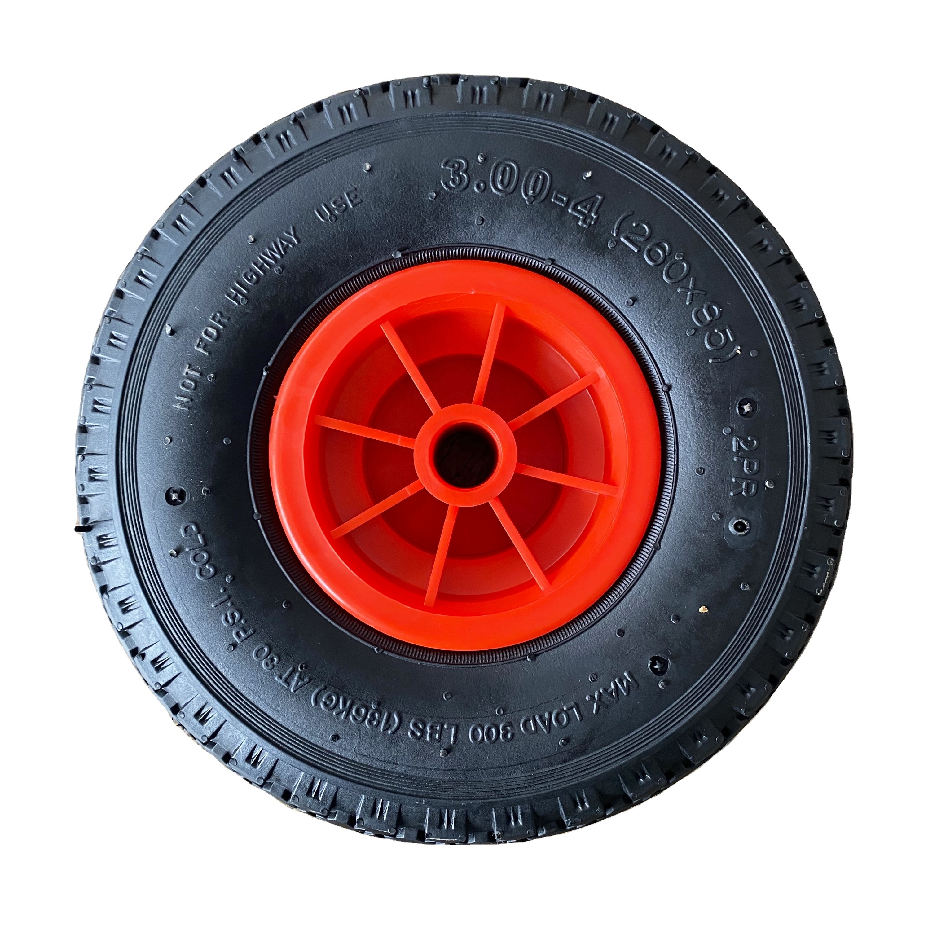 260x85 3.00-4 Pneumatic Air Rubber Wheel Inflatable Tire for Hand Truck