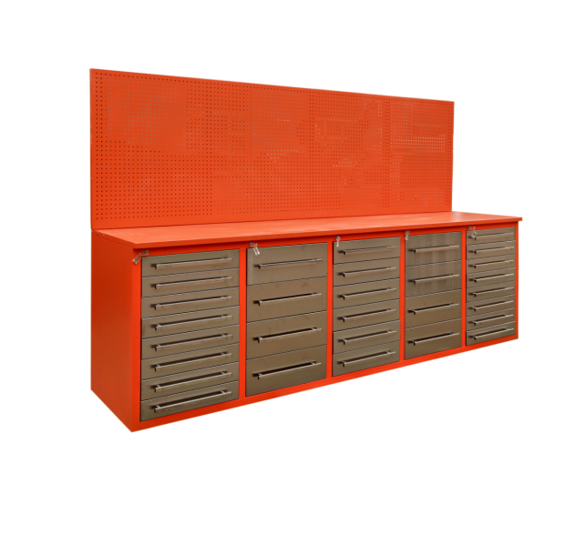 Customized tool chest drawer dividers r slides workbench  tool chest end cabinet