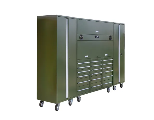 144 inch 18 drawer black and green tool chest with wheels workshop storage steel glide tool chest heavy duty rolling tool box